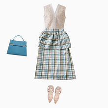 Load image into Gallery viewer, TWILIGHT PLAID PEPLUM SKIRT
