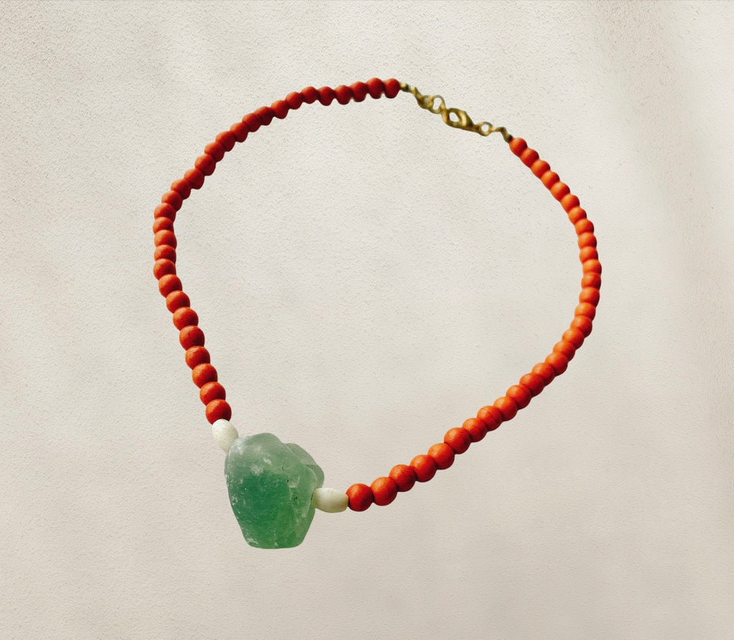 BON BON necklace [orange x green]