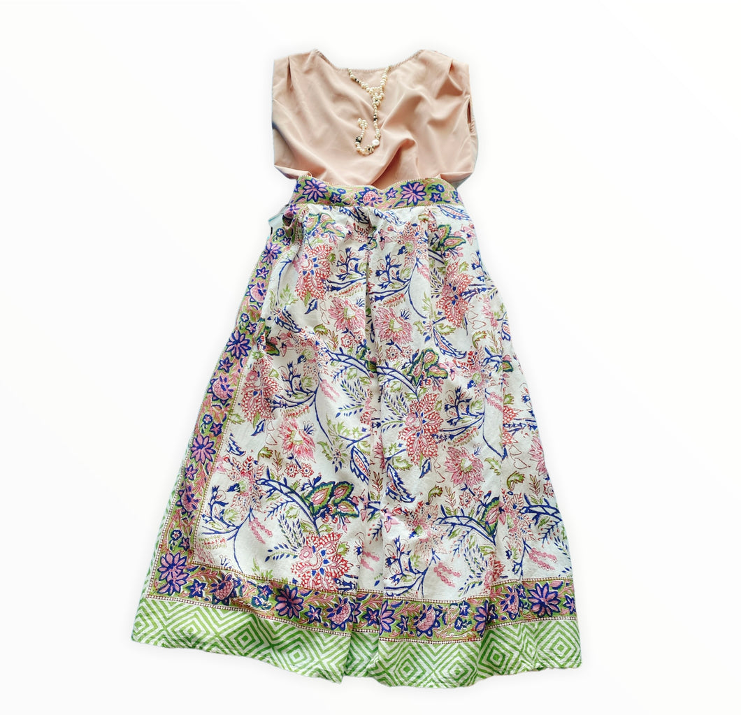 FLOWERS AND GREENS SKIRT